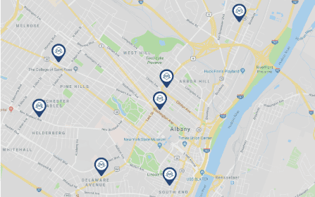 map of locations - click for more details